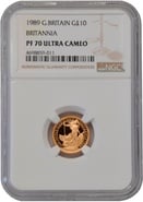 1989 Proof 1/10oz Gold Britannia Coin NGC PF70