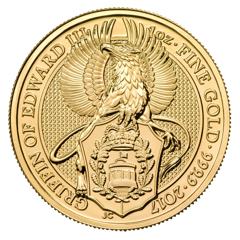 2017 1oz Griffin of Edward III Gold Coin Queen's Beasts