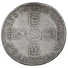 1696 Silver Half Crown Coin William III