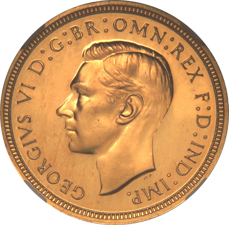 1937 Proof Gold Half Sovereign George VI NGC PF65*