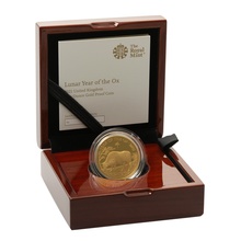 2021 Royal Mint 1oz Year of the Ox Proof Gold Coin Boxed