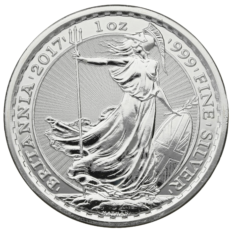 2017 1oz Silver Britannia Coin Privy Rooster Edge