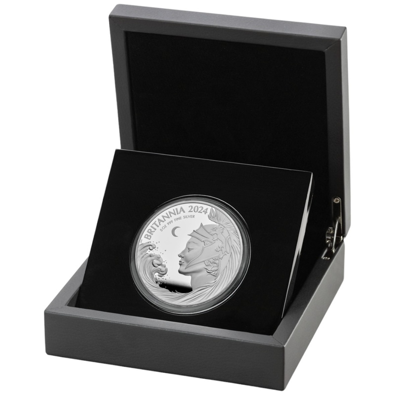 2024 Britannia 5oz Silver Proof Coin Boxed