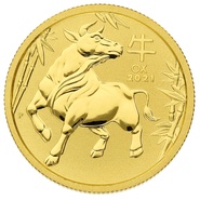 2021 Year of the Ox Gold Coin 1/4oz Perth Mint Australian Lunar Series