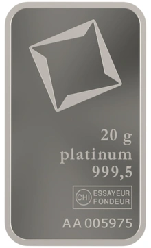 20g Platinum Bar Valcambi Minted