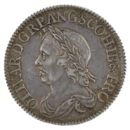 1658 Silver Shilling Coin Cromwell
