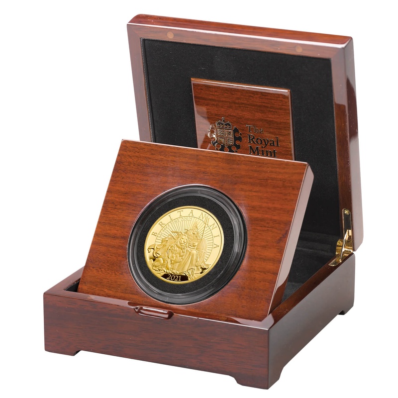2021 Proof 5oz Gold Britannia Coin Boxed