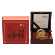 2021 Royal Mint 1oz Year of the Ox Proof Gold Coin Boxed