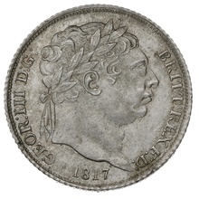 1817 Silver Sixpence Coin George III 