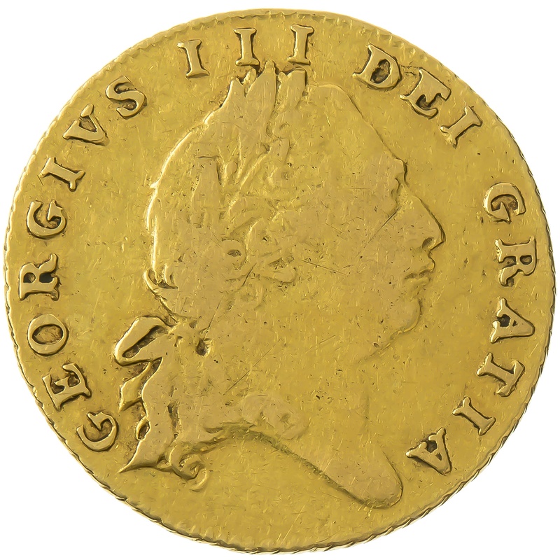 1801 Gold Half Guinea Coin George III