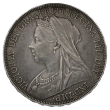 1898 Silver Crown Coin Queen Victoria LXII