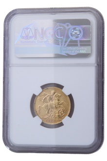 1910 Gold Sovereign Coin Edward VII Canada NGC AU58