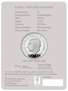 2023 75th Birthday of King Charles III 1/2oz Silver Proof Coin