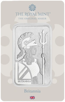 100g Silver Britannia Minted Bar