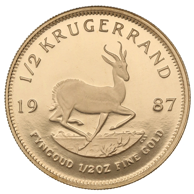 1987 Proof 1/2oz Krugerrand Gold Coin