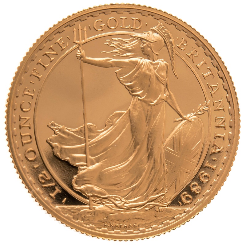 1989 Half Ounce Proof Britannia Gold Coin