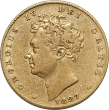 1827 Gold Half Sovereign George IV