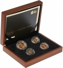 2013 Proof Gold Sovereign 4 Coin Set Smaller Boxed