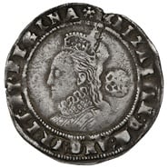 1575 Silver Sixpence Coin Elizabeth I 4th Issue Eglantine