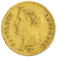 1807 French 20 Francs Gold Coin Napoleon I Laureate Head A