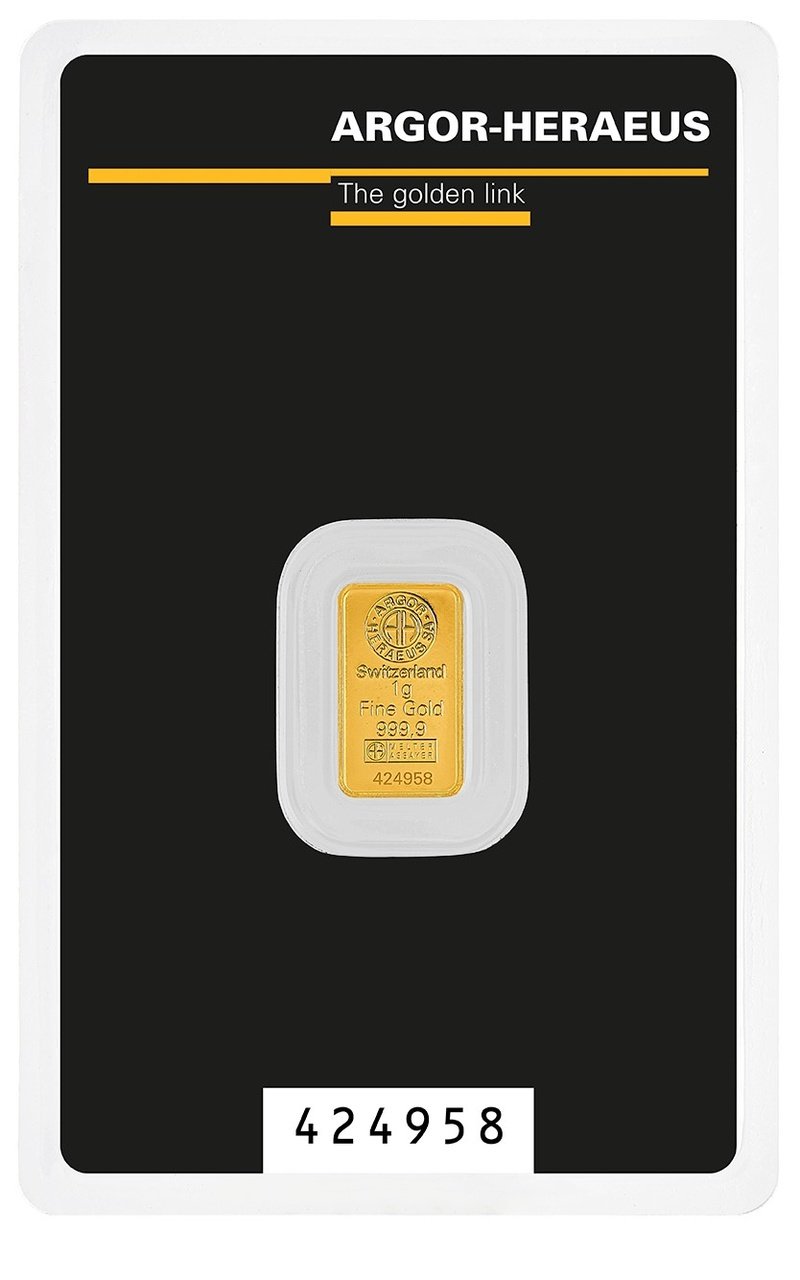 Argor-Heraeus 1g Gold Bullion Bar