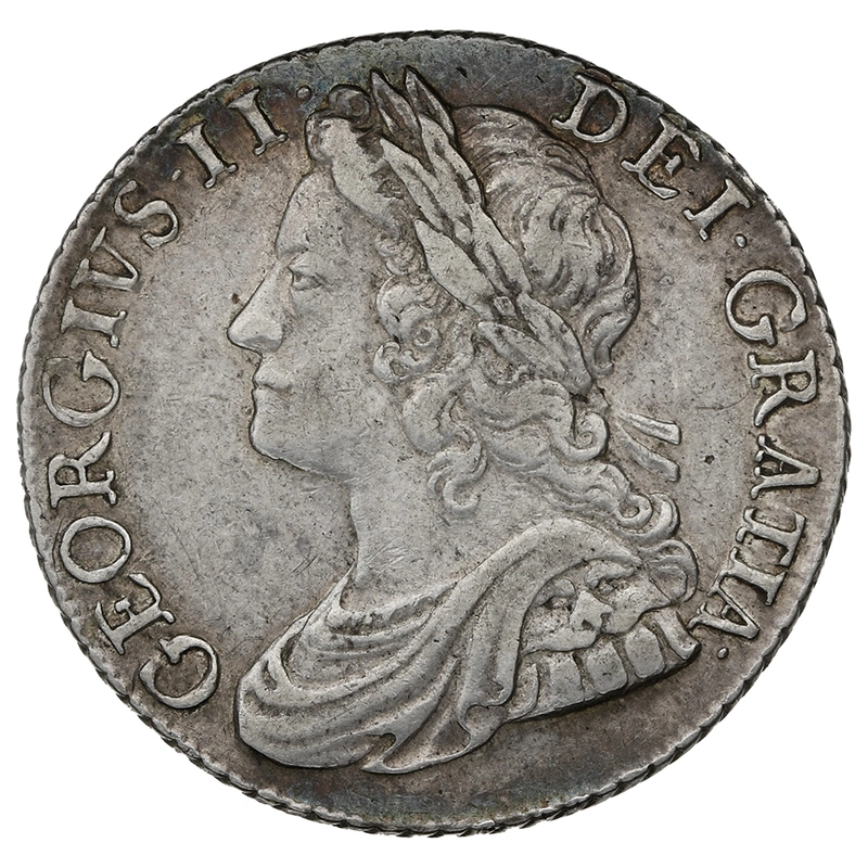 1741 Silver Shilling Coin George II