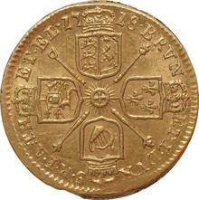 1718 George I Quarter Guinea - Very Fine