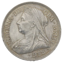 1893 Silver Half Crown Coin Queen Victoria