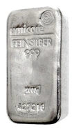 Second Hand 1kg Silver Bar Umicore