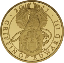 2021 Proof 1/4oz Griffin of Edward III Gold Coin Coin Queen's Beasts Boxed