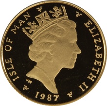 1987 Proof Isle of Man Angel Gold Coin 1/20oz