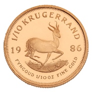 1986 Proof 1/10oz Krugerrand Gold Coin