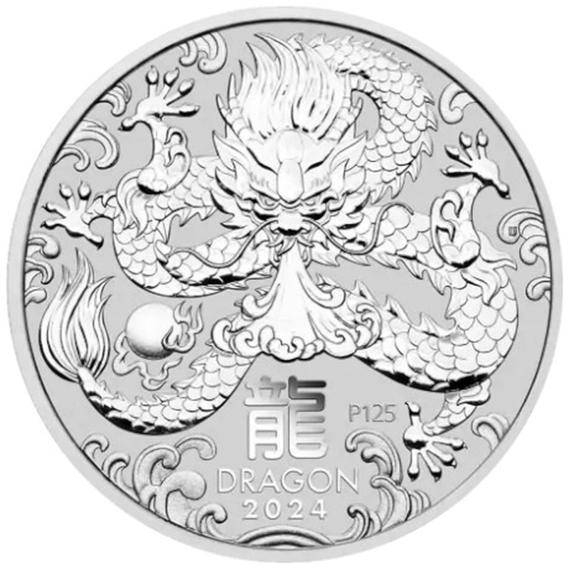 2024 1/2oz Perth Mint Year of the Dragon Silver Coin