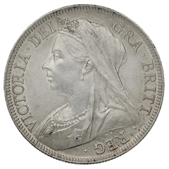1897 Silver Half Crown Coin Queen Victoria