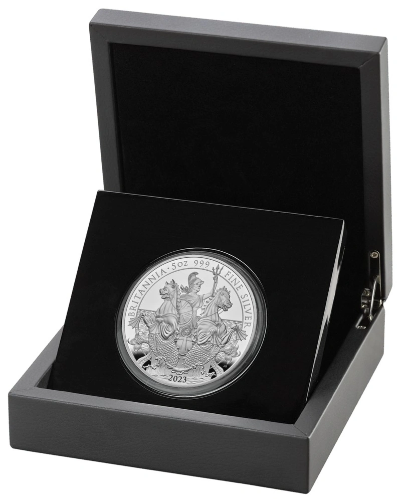 2023 Proof 5oz Silver Britannia Coin Boxed