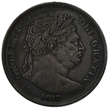 1817 Silver Half Crown Coin George III