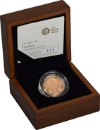 2010 Proof Gold £1 Pound Coin London Boxed