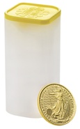 Tube of 25 2024 Tenth Ounce Britannia Gold Coins