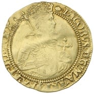 1615-16 Gold Unite Coin James I mm Tun
