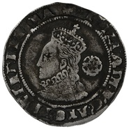 1575 Silver Sixpence Coin Queen Elizabeth I Hammered Eglantine
