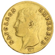 1806 French 20 Francs Gold Coin Napoleon I Bare Head A
