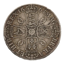 1664 Charles II Silver Crown - Very Fine