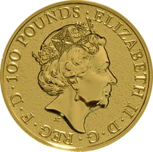 2017 1oz Red Dragon of Wales Gold Coin Queen's Beasts