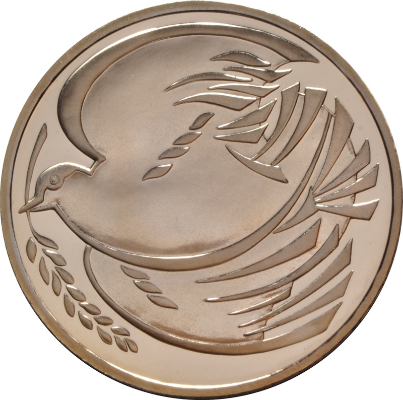 1995 Proof £2 Gold Coin Dove of Peace 1945 in Peace Goodwill