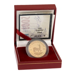 2001 Proof 1/2oz Krugerrand Gold Coin Boxed