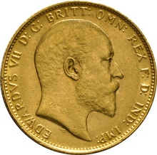 1910 Gold Sovereign Coin Edward VII Melbourne