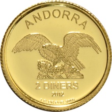 Andorra 2 Diner 1g Gold Coin 2012