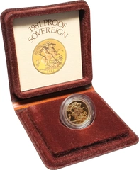 1981 Proof Gold Sovereign Boxed