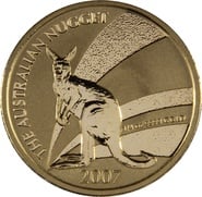 2007 1/4oz Australian Kangaroo Gold Nugget Coin
