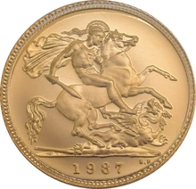 1987 Proof Gold Half Sovereign Boxed